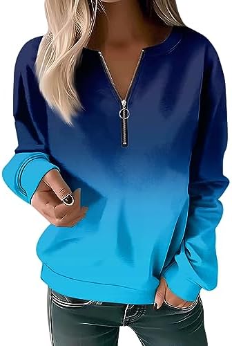 Túnicas o Tops Genéricos para Usar con Leggings Fuera del Hombro Top de Manga Larga Camisas Marrones para Mujer Sudadera de Manga Larga Faldas para Mujer Busos para Mujer Camisa Just Breath,Azul,Medio